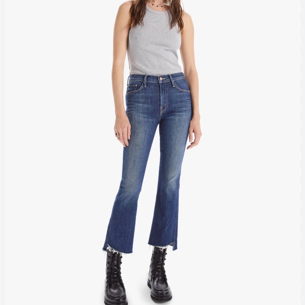 MOTHER The Insider Crop Step Fray in Girl Crush Wash size 28
